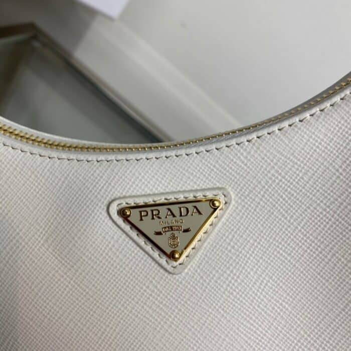 Prada Re-Edition Saffiano White 22cm - Image 5