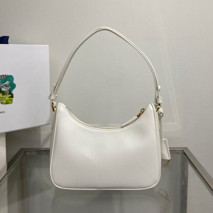 Prada Re-Edition Saffiano White 22cm - Image 6