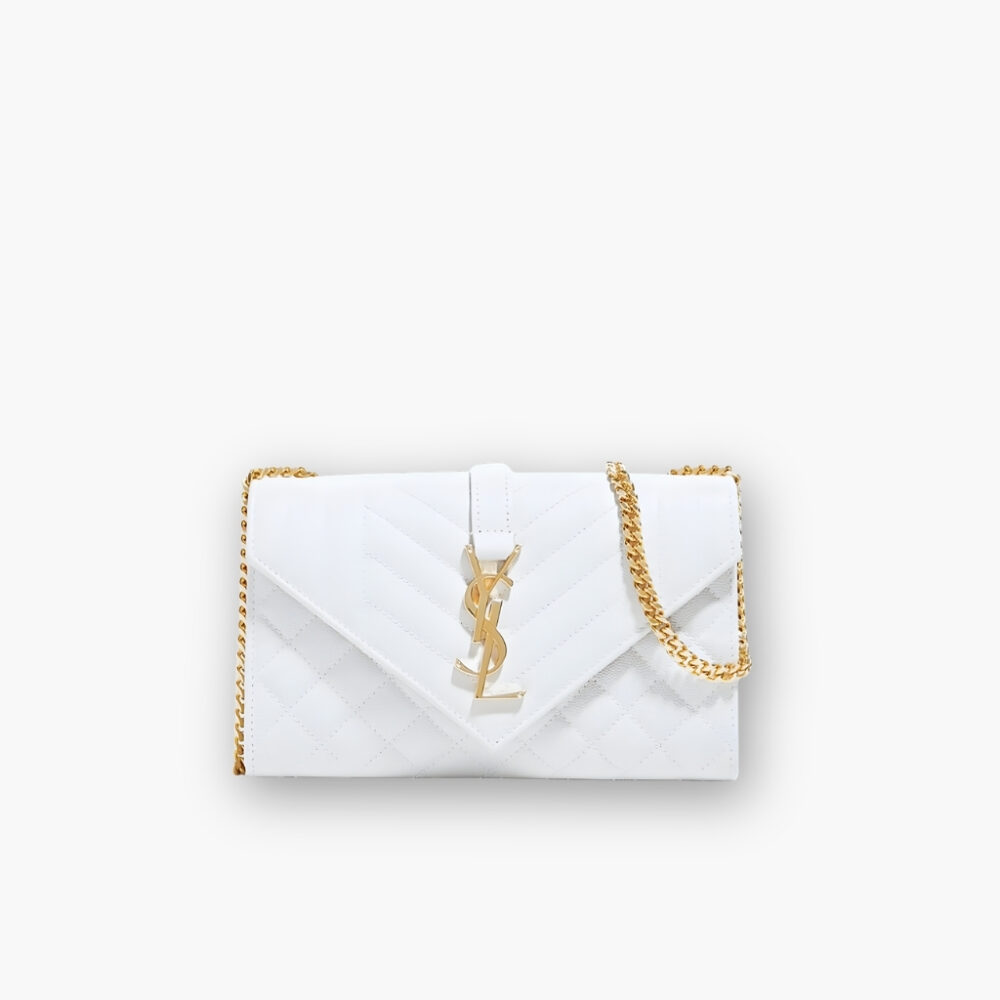 Saint Laurent Envelope Small White 21Cm