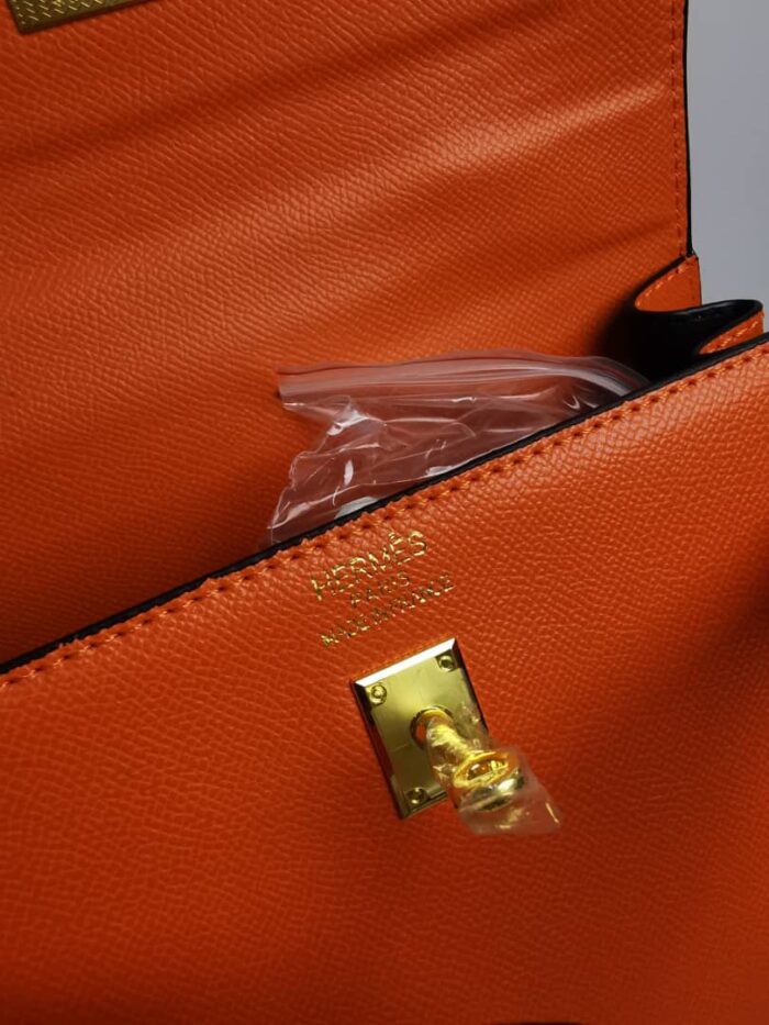 Hermes Kelly 25 Togo Handbag Orange 25cm - Image 5