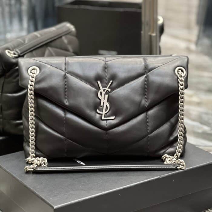 Saint Laurent Puffer Medium Black 35Cm 5774751EL001000 - Image 2