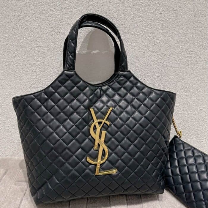 Saint Laurent Icare Maxi Shopping Bag Black 40cm - Image 2