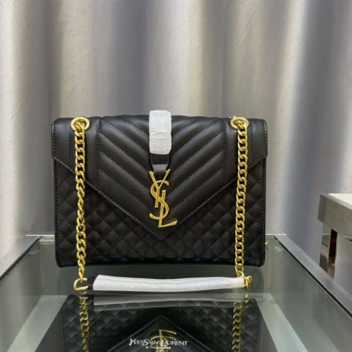 Saint Laurent Envelope Medium Black 24Cm - Image 2