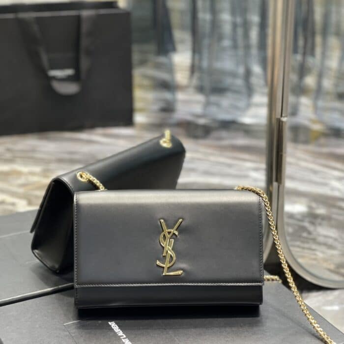 Saint Laurent Kate Medium In Grain De Poudre Black 24cm - Image 2