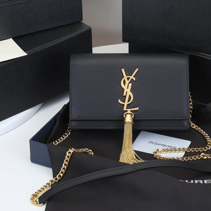 Saint Laurent Kate Small In Grain De Poudre Black 20Cm - Image 2