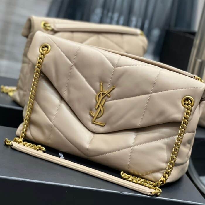 Saint Laurent Puffer Medium Beige 35Cm - Image 4