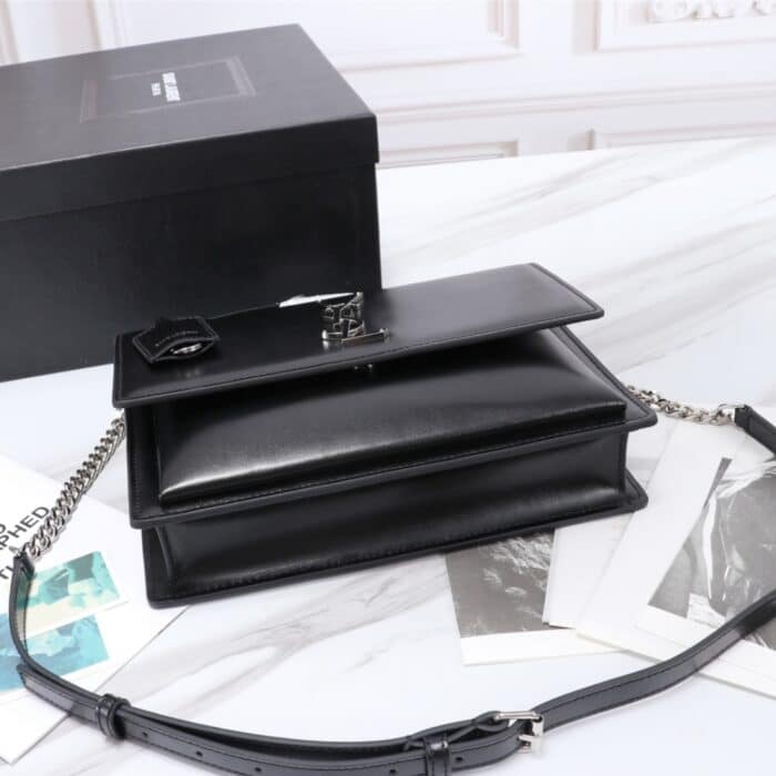 Saint Laurent Sunset Medium Mirror Effect Black 25Cm - Image 7