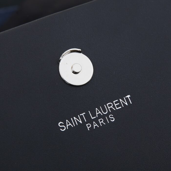 Saint Laurent Kate Small In Grain De Poudre Mirror Effect Black 20Cm - Image 7