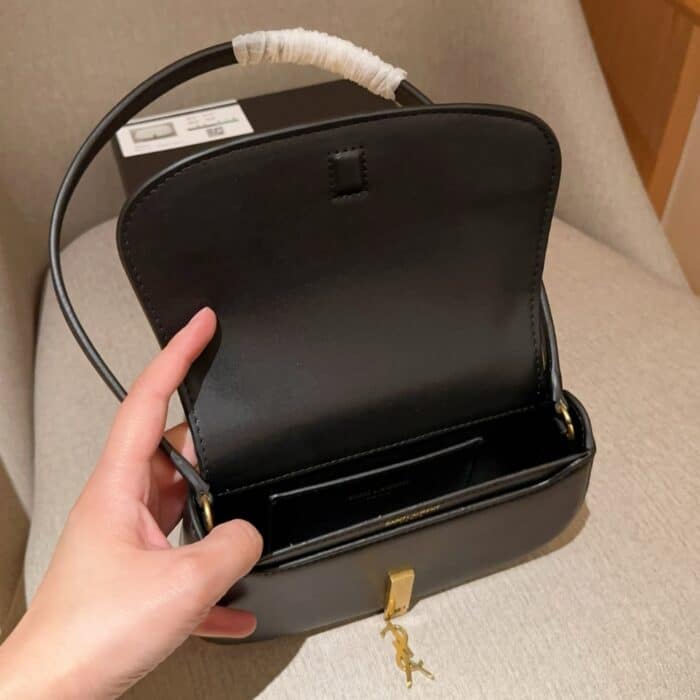 Saint Laurent Mini Voltaire In Box Black 21cm - Image 5