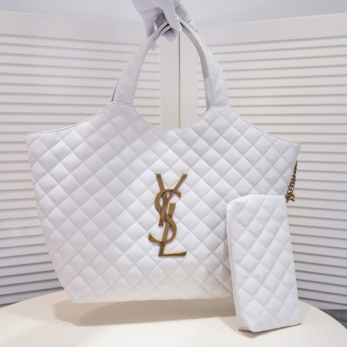 Saint Laurent Icare Maxi Shopping Bag White 58Cm - Image 8