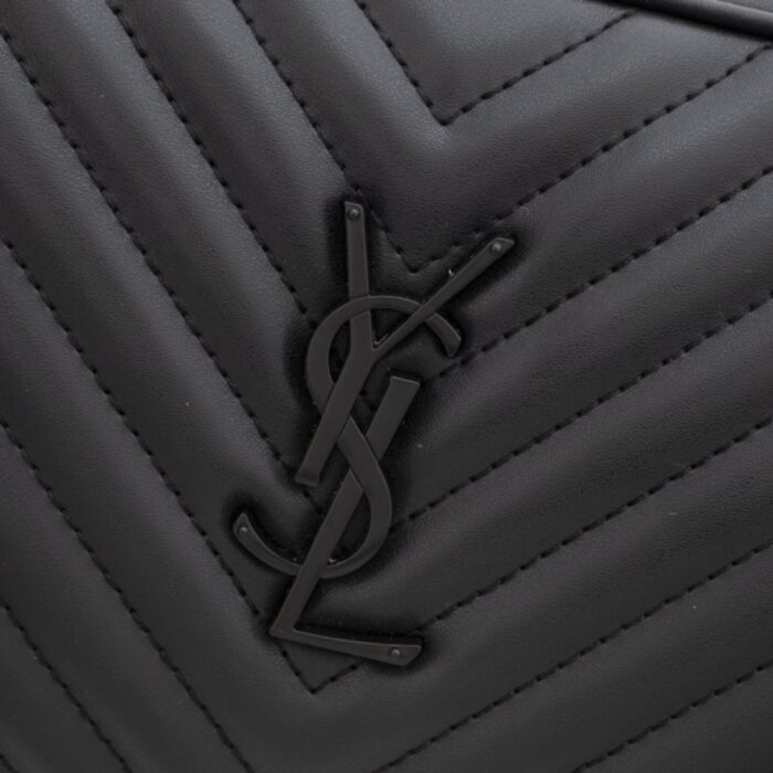 Saint Laurent Lou Camera Bag Matte Black Metal 23Cm - Image 9