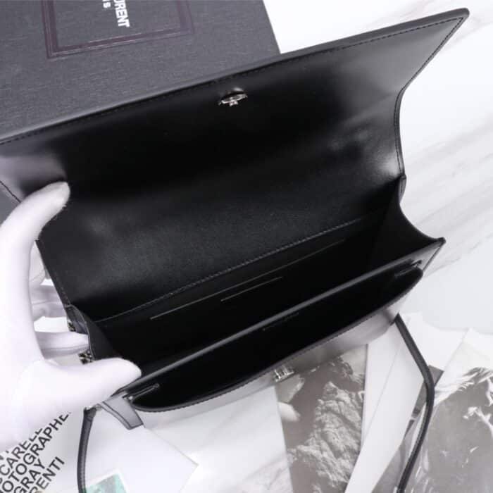 Saint Laurent Sunset Medium Mirror Effect Black 25Cm - Image 8