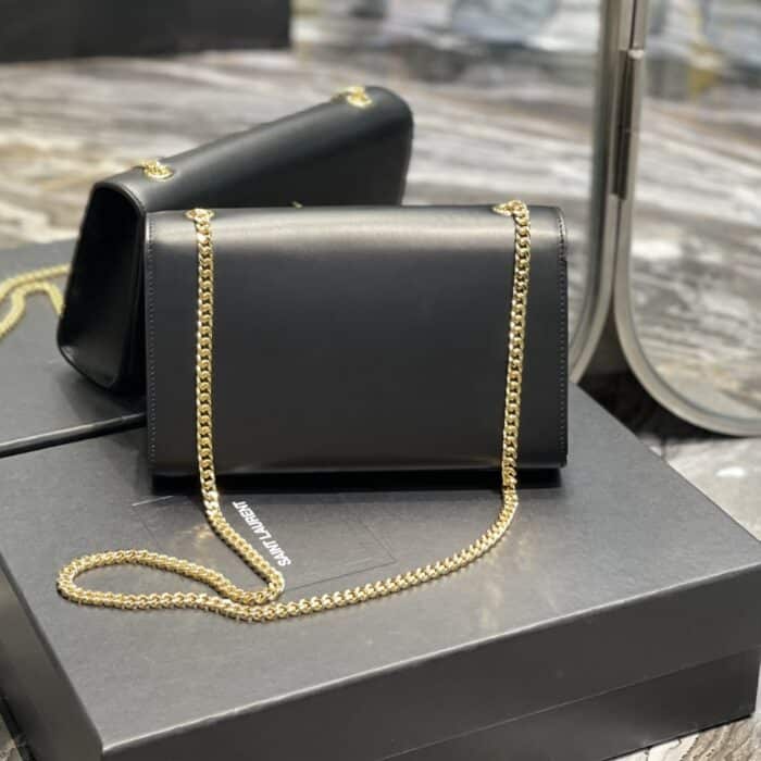 Saint Laurent Kate Medium In Grain De Poudre Black 24cm - Image 9