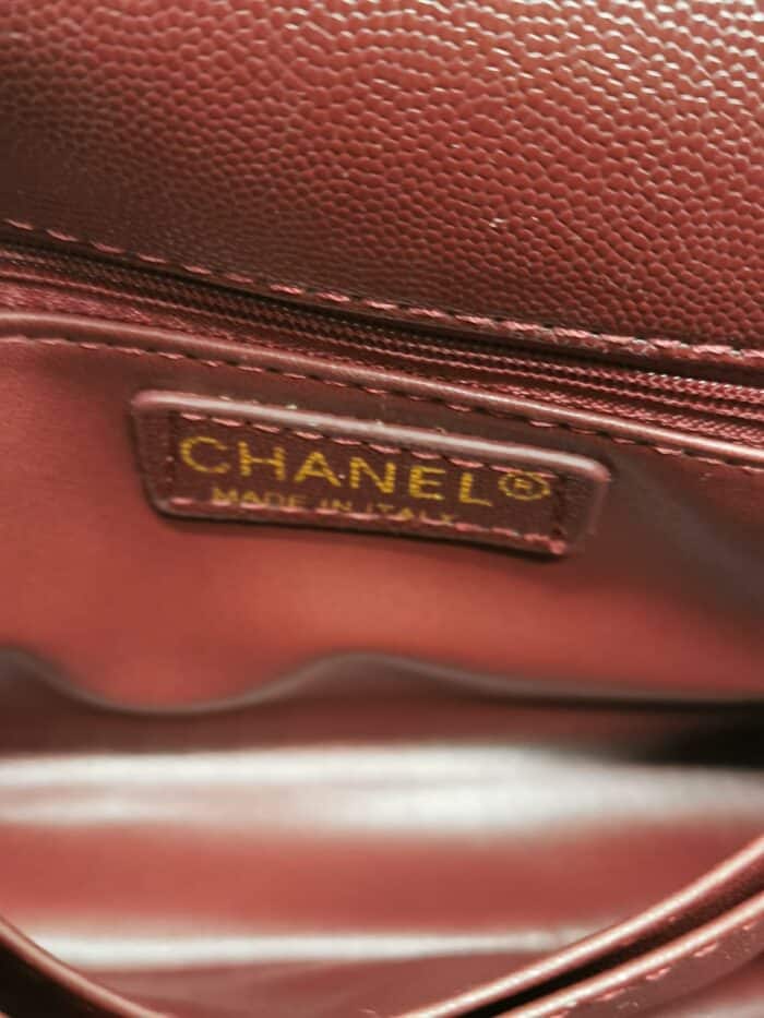 Chanel Coco Top Handle Flap Bag Garnet Red 26cm - Image 5