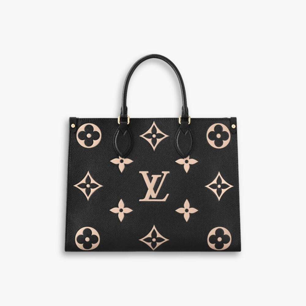 Louis Vuitton Onthego Black Beige MM 35Cm M45495