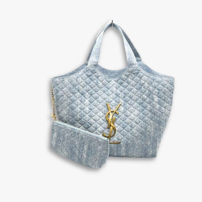Saint Laurent Icare Maxi Shopping Bag Blue 40cm
