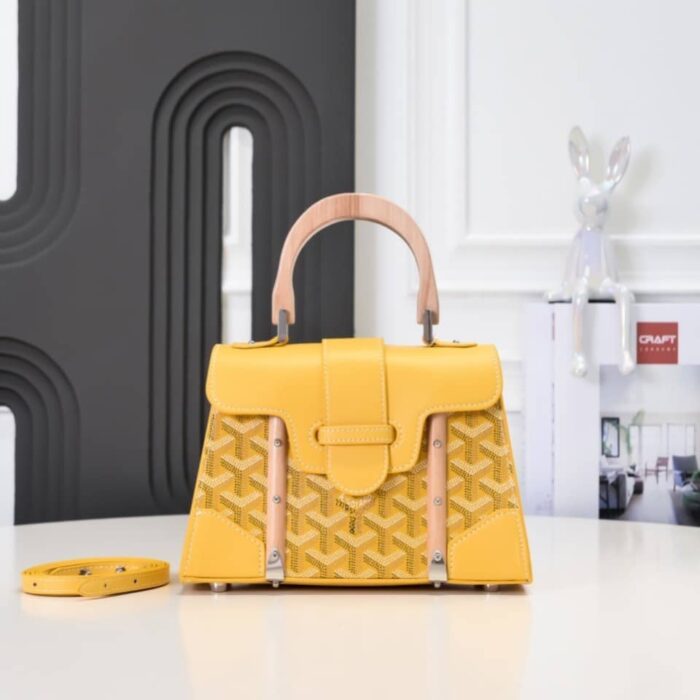 Goyard Saïgon Structuré Mini Bag Yellow 21Cm - Image 7