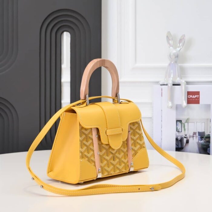 Goyard Saïgon Structuré Mini Bag Yellow 21Cm - Image 8