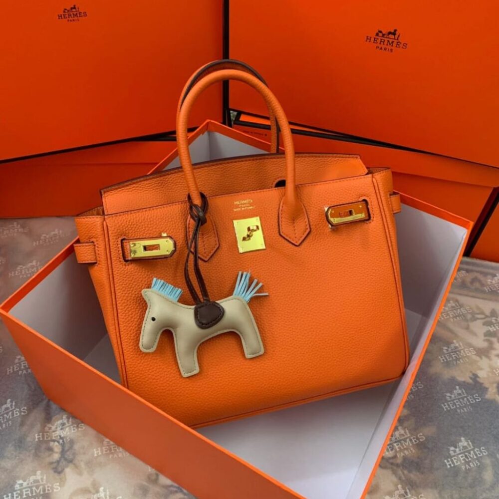 Alternative view of Hermes Birkin Togo Handbag Orange 35cm