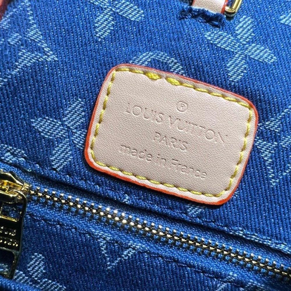 Louis Vuitton Onthego Tote Bag Denim Blue 35cm - Image 5