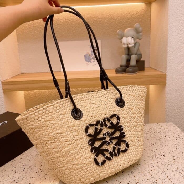 Loewe Anagram Basket Bag Black 30cm A223P65X01 2165 - Image 2
