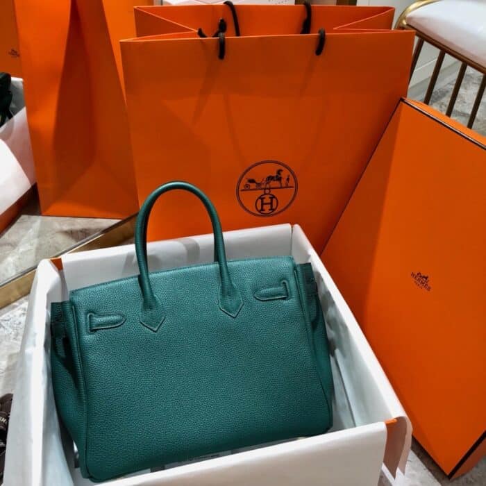 Hermes Birkin 25 Bag Togo Malachite 25cm - Image 2