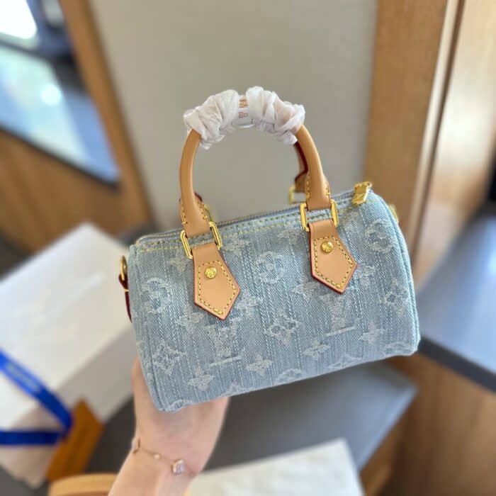 Louis Vuitton Nano Speedy Bag Denim Sky Blue 20cm M11212 - Image 2