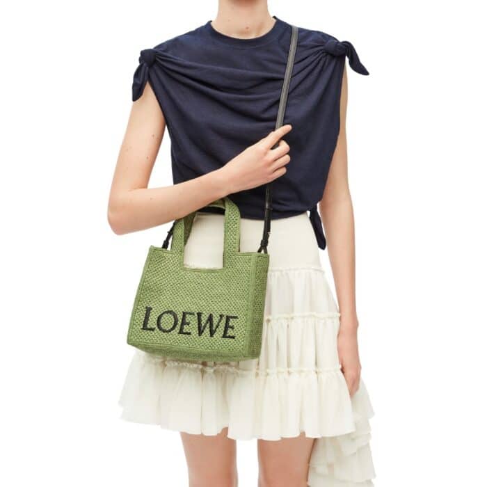 Loewe Small LOEWE Font Tote Meadow Green 24cm A685B59X01 1718 - Image 3