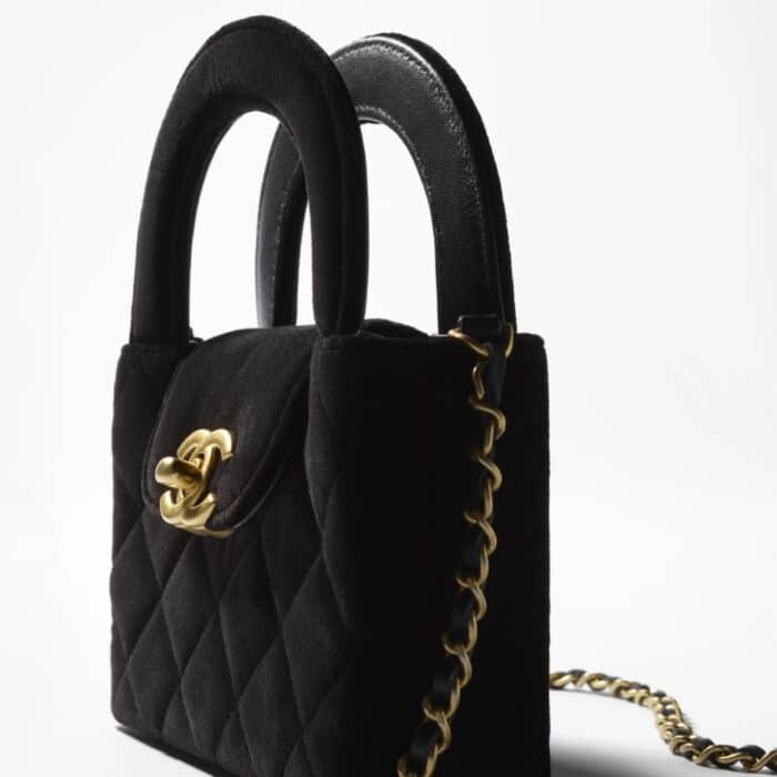Chanel Clutch With Chain Black Velvet 19cm AP3435 B17451 94305 - Image 3