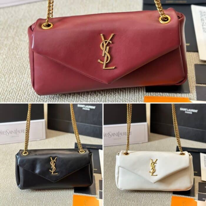 Saint Laurent Calypso Small In Blanc Vintage 27cm 734153AACQO9227 - Image 5