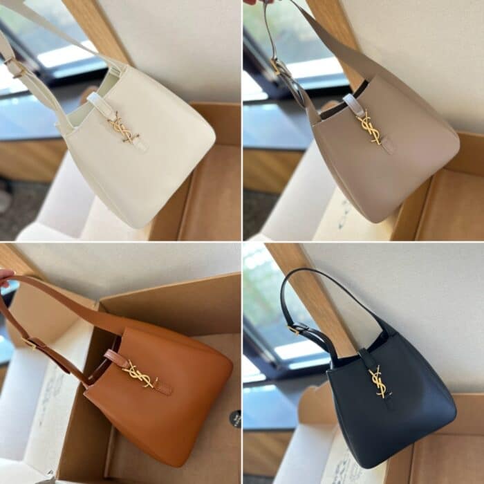 Saint Laurent Le 5 À 7 Supple Small Blanc Vintage 24cm 713938AAAUQ9207 - Image 3