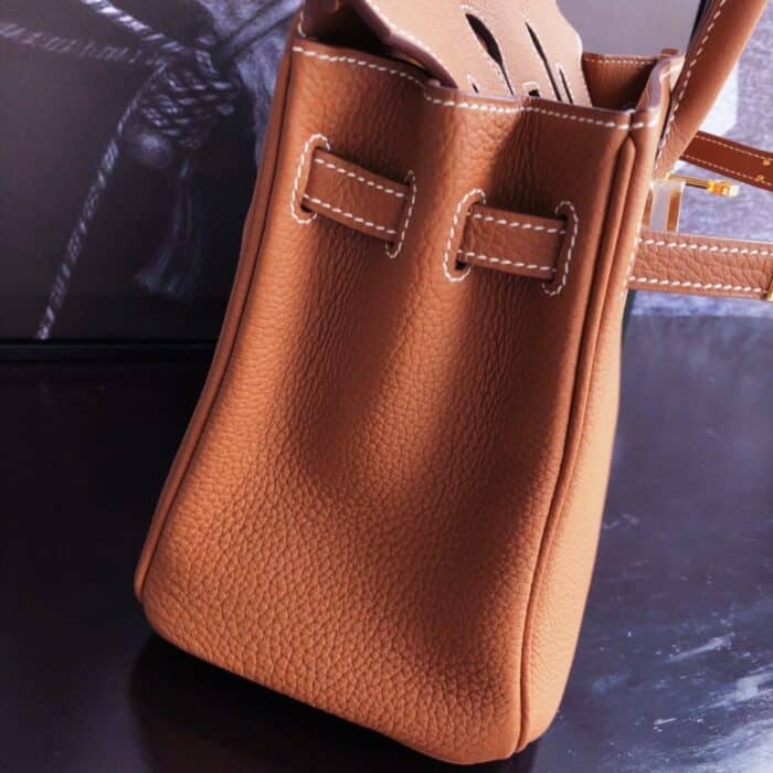 Hermes Birkin 25 Handbag Gold Brown 25cm - Image 3