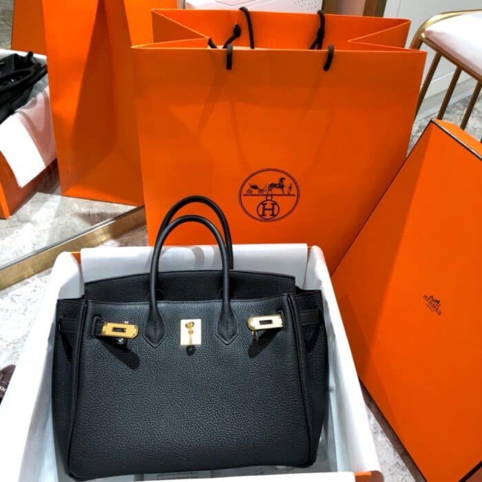 Hermes Birkin 25 Bag Togo Black 25cm - Image 3