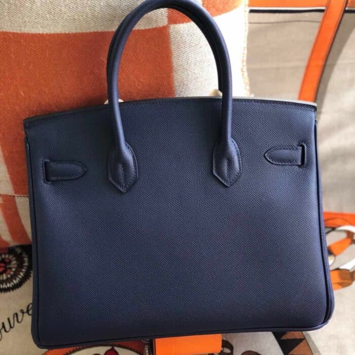 Hermes Birkin 25 Bag Epsom Bleu Saphire 25cm - Image 4