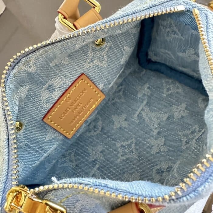 Louis Vuitton Nano Speedy Bag Denim Sky Blue 20cm M11212 - Image 4