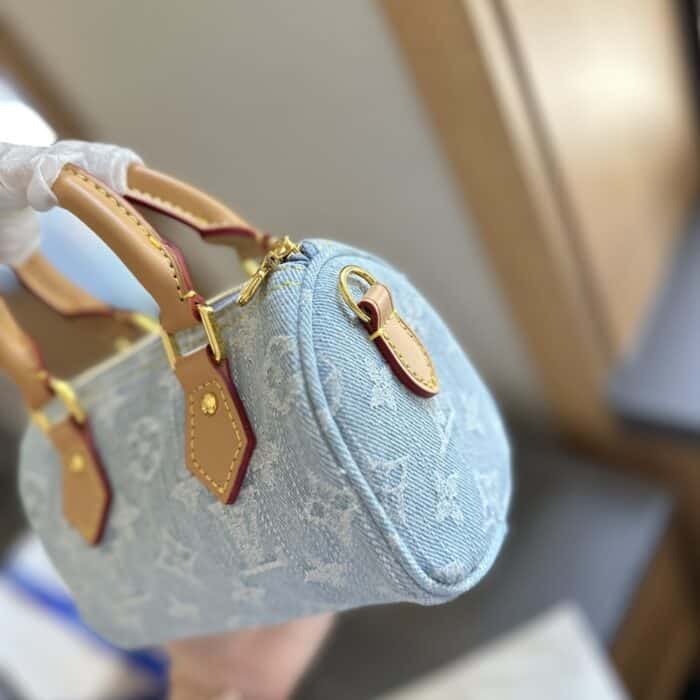 Louis Vuitton Nano Speedy Bag Denim Sky Blue 20cm M11212 - Image 5