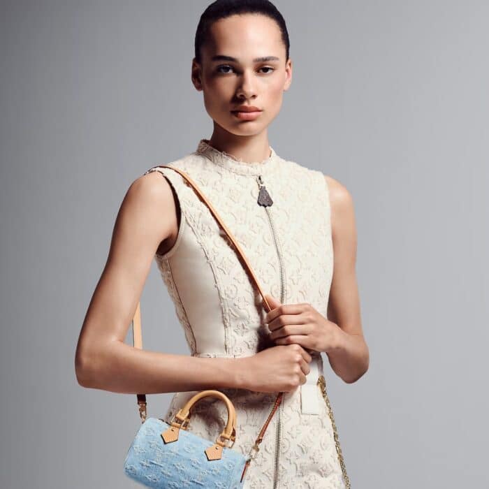 Louis Vuitton Nano Speedy Bag Denim Sky Blue 20cm M11212 - Image 6