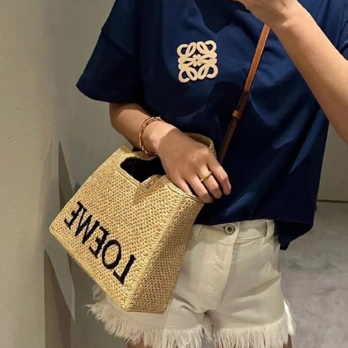 Loewe Small LOEWE Font Tote Natural 24cm A685B59X03 2123 - Image 6