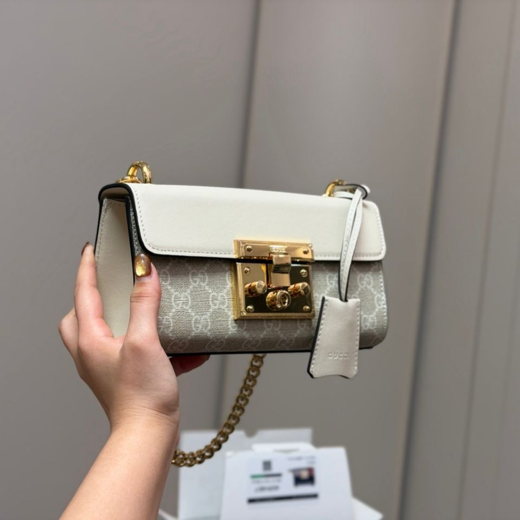 Gucci Padlock Bag 22cm White 735103 FABLH 9897 - Image 3