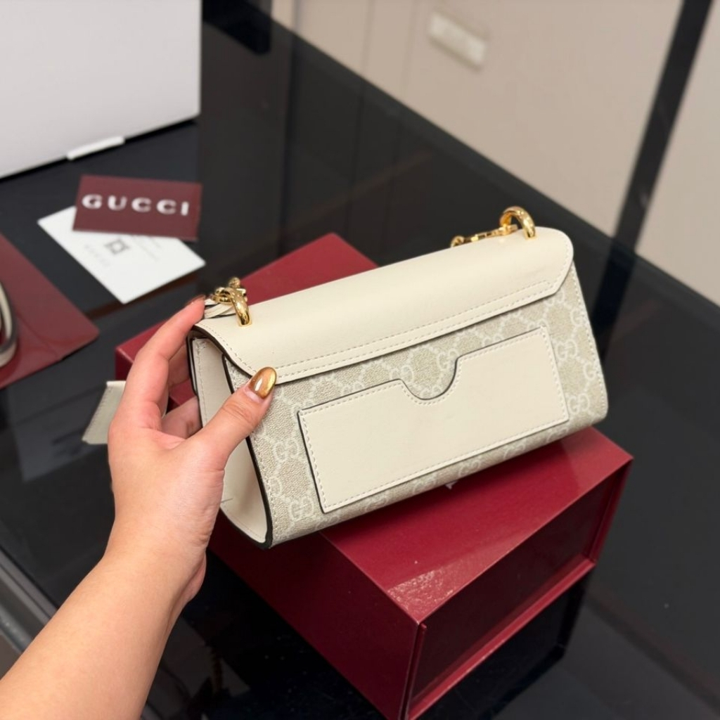 Gucci Padlock Bag 22cm White 735103 FABLH 9897 - Image 5