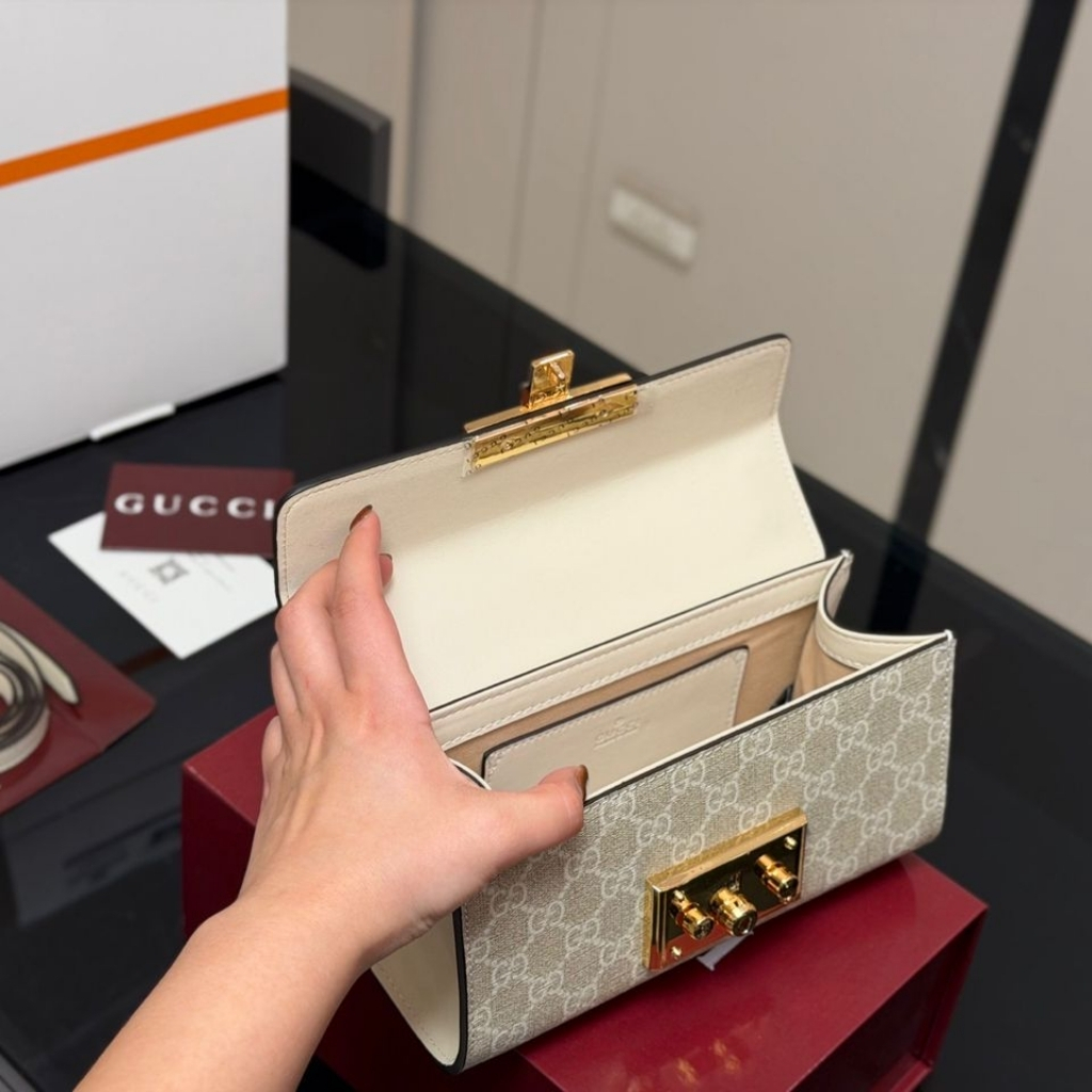 Gucci Padlock Bag 22cm White 735103 FABLH 9897 - Image 8