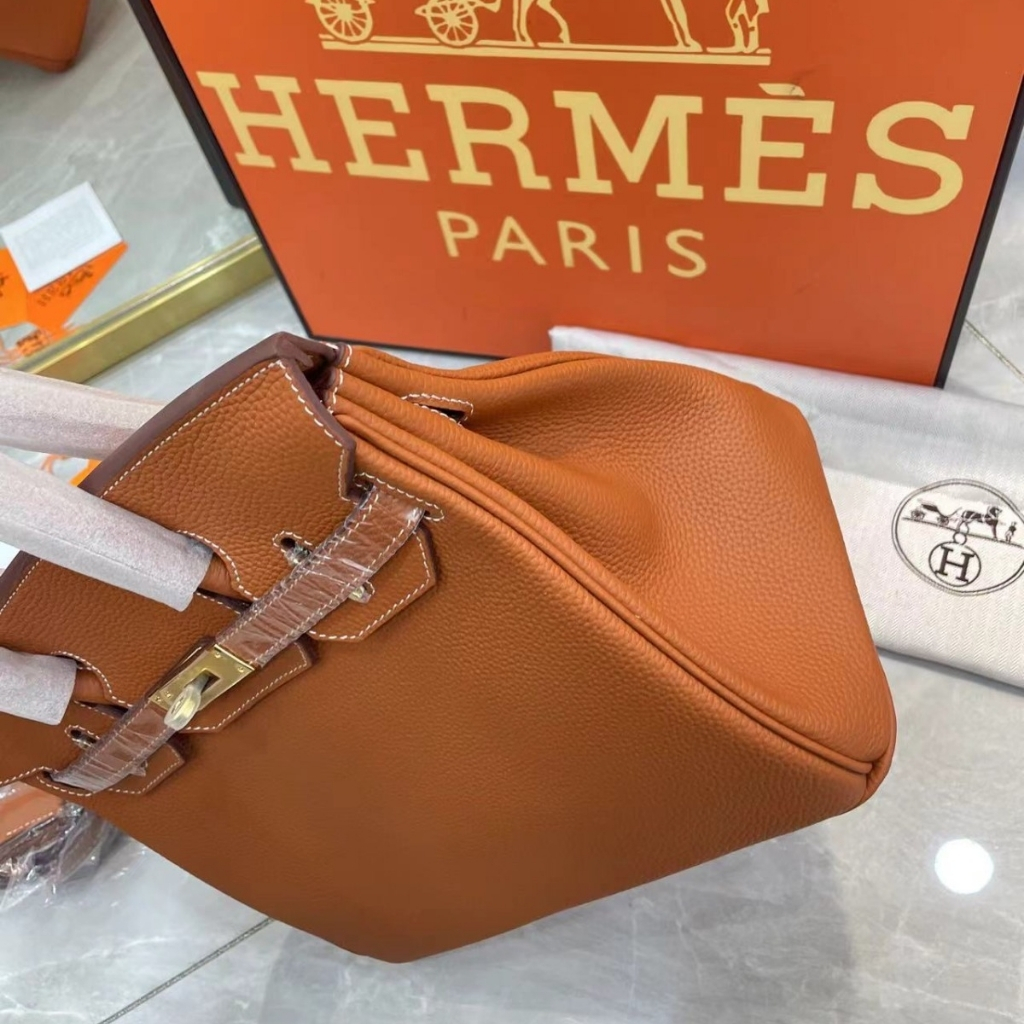 Hermes Birkin 25 Handbag Gold Brown 25cm - Image 5