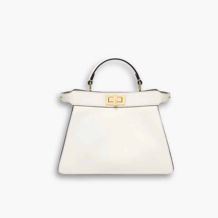 Fendi Peekaboo ISeeU Petite Bag White 20cm 8BN335ABVEF0QVL