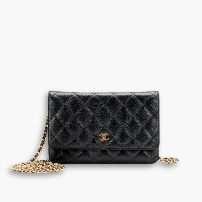 Chanel Wallet On Chain Caviar Quilted Black 19cm