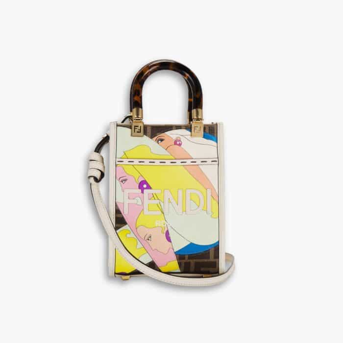 Fendi Sunshine Mini Bag White 18cm