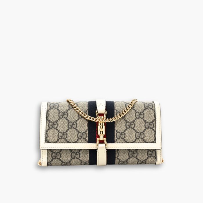 Gucci Jackie 1961 Chain Wallet Beige 19 cm