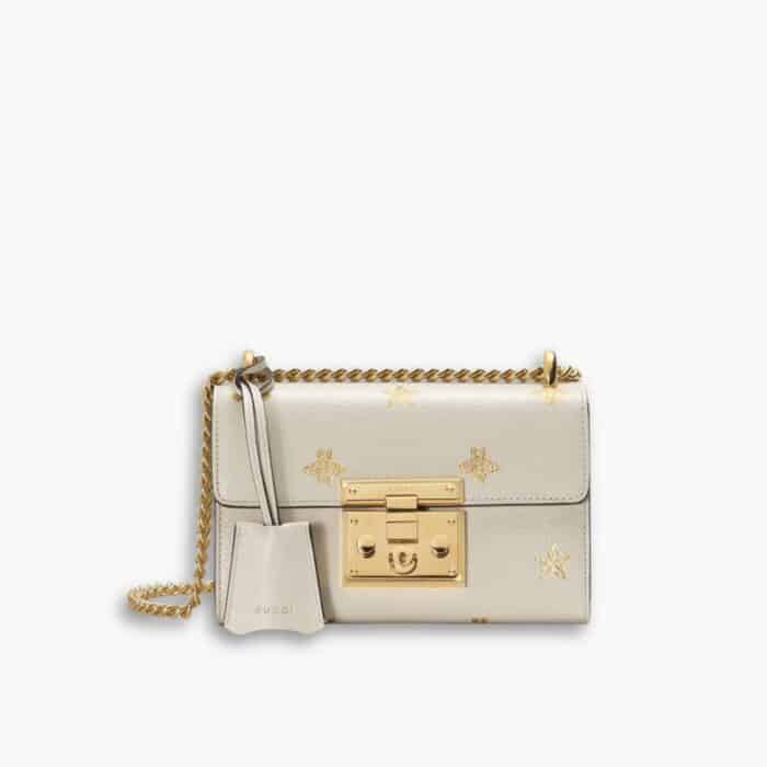 Gucci Padlock ‎Bee Star Bag 20cm White 432182 DJ2LG 8711