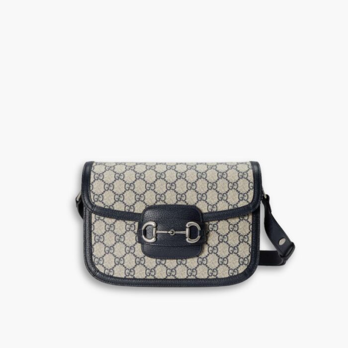 Gucci Horsebit 1955 Bag Beige Black 25cm 602204 K9GSN 4075