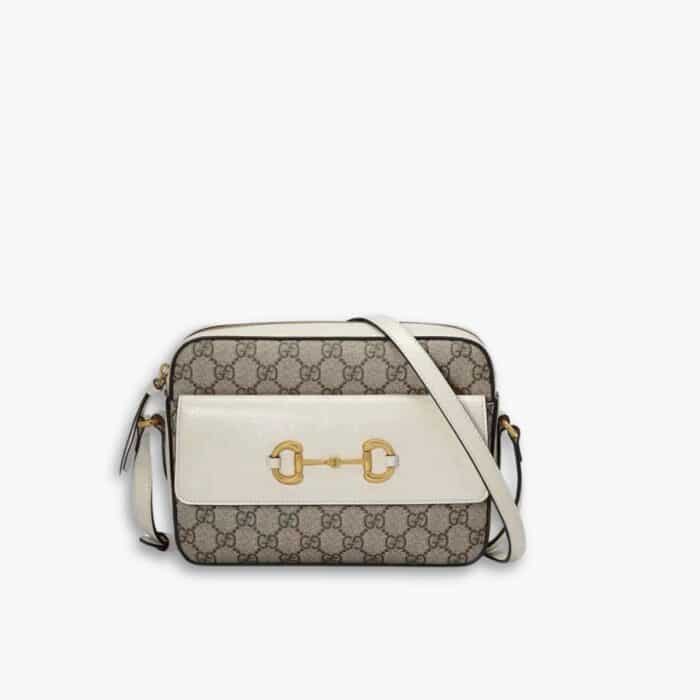 Gucci Horsebit 1955 Bag Beige White 22.5cm 645454 92TCG 9761