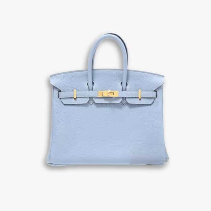 Hermes Birkin Togo Handbag Blue 35cm
